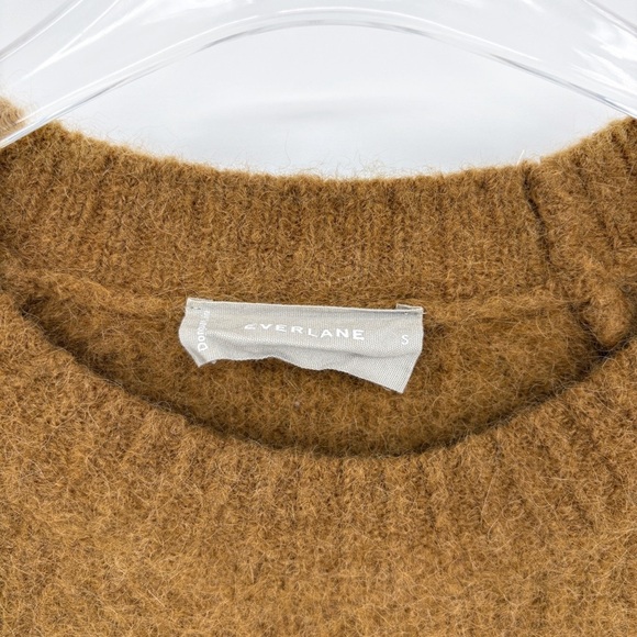 EVERLANE | The SuperFuzz Alpaca Merino Wool Crew Neck Sweater in Dijon | Sz S - Picture 9 of 11